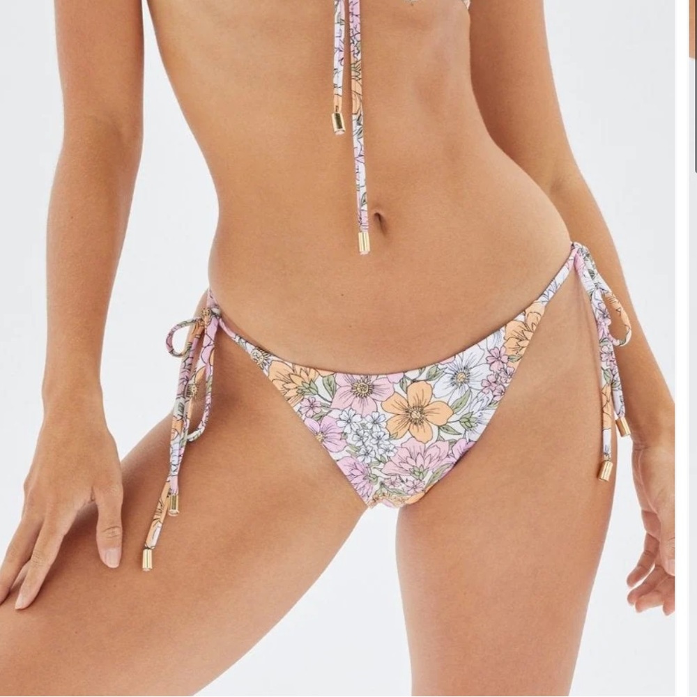 MinkPink multi floral bikini bottoms